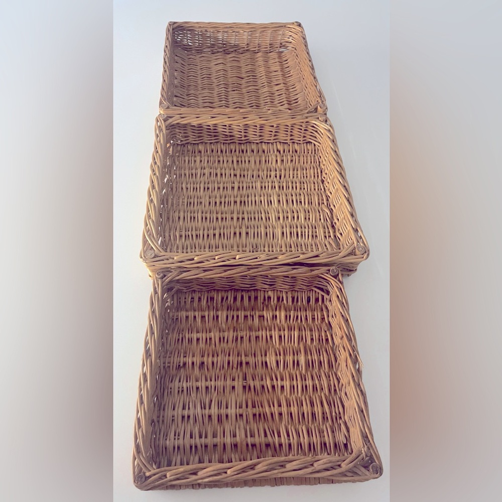 Handmade European Rattan Storage Organizers. - Picture 3 of 7